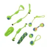 The green knot-shaped pet toy is safe, chew-resistant, interactive and entertaining Item Picture